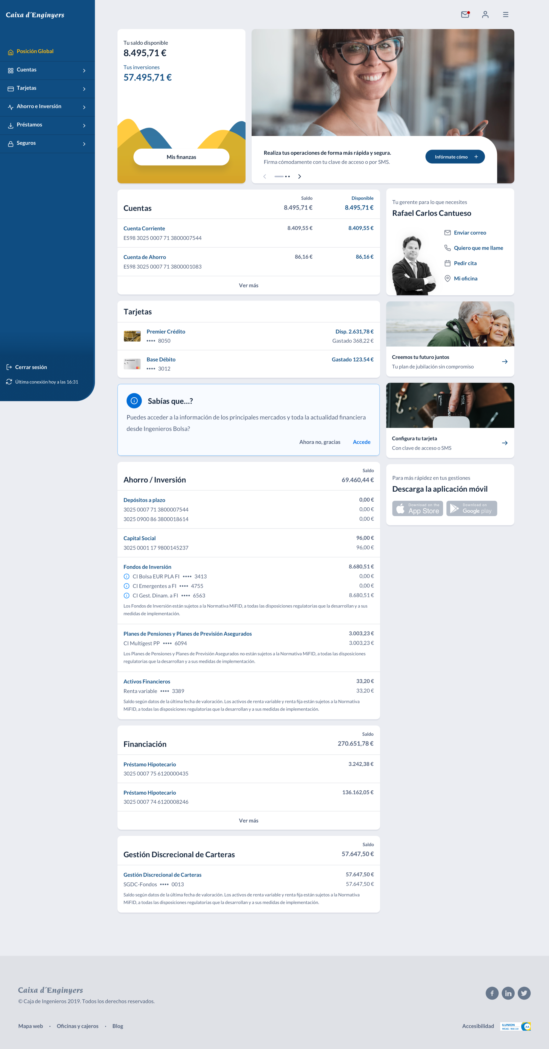 Desktop banking screen 2 of 8
