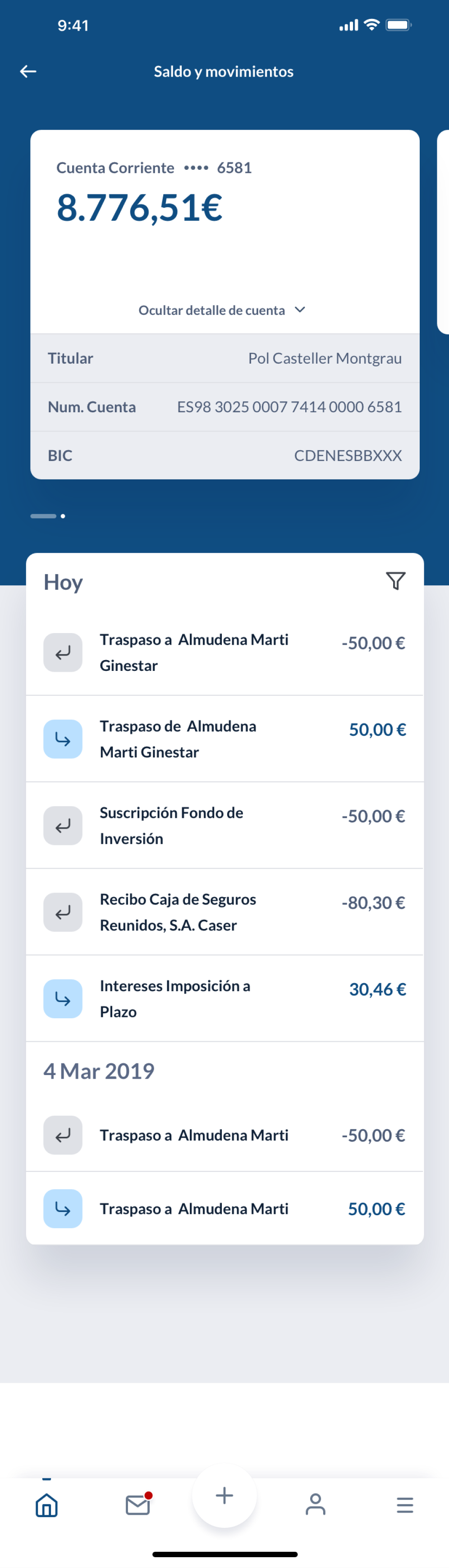 Mobile banking screen 1 of 12