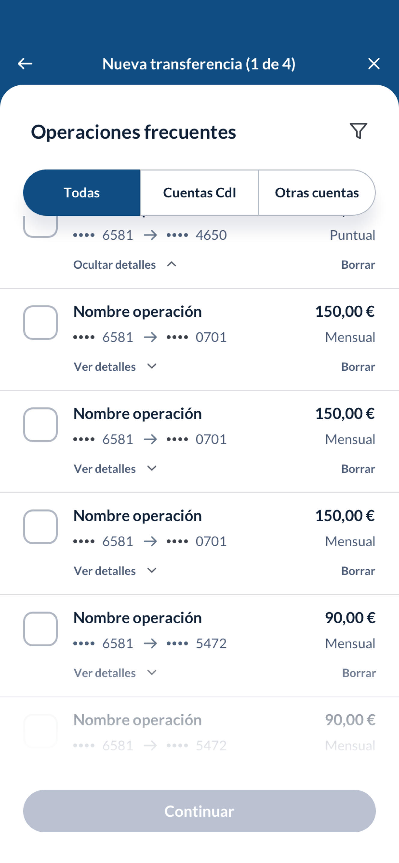 Mobile banking screen 2 of 12