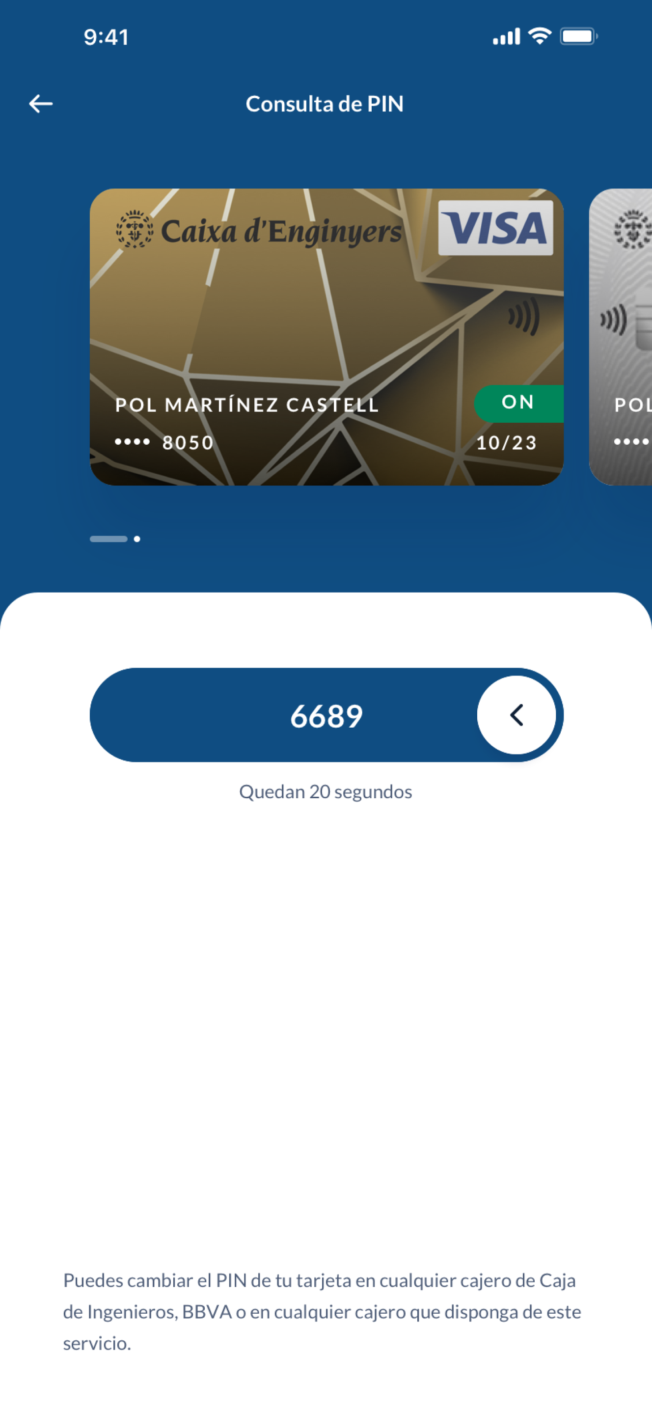 Mobile banking screen 9 of 12